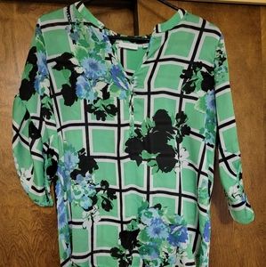 New York & Company Floral Blouse